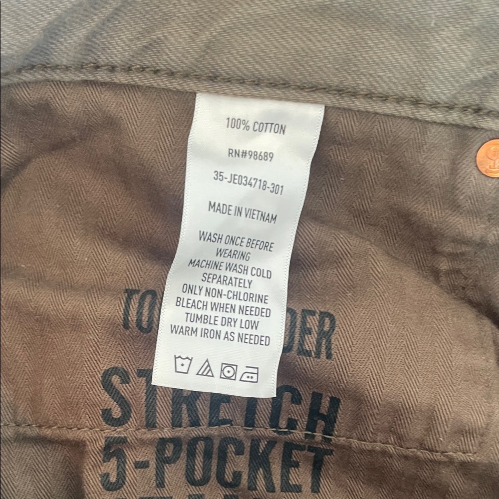 NEW Men’s Todd Snyder Slim Garment-Dyed Jean in Olive - Picture 15 of 16